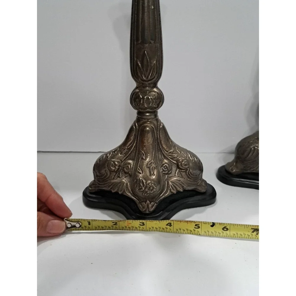 Castilian Imports 0509 Vintage Candle Holders Candlesticks‎ Heavy Silver Ornate